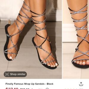 Fashion Nova lace up sandals size 10